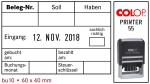 Buchungsstempel mit verstellbarem Datum Printer 10