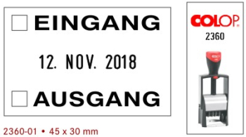 EINGANG AUSGANG Stempel