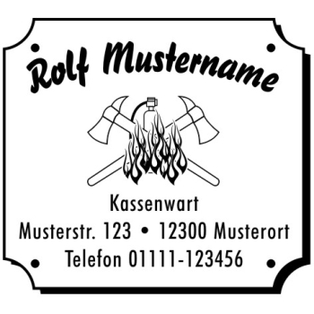 Feuerwehraxt Motivstempel