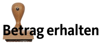 Betrag erhalten Stempel