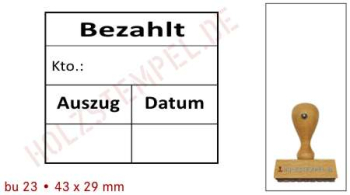 Buchungsstempel Holz 23