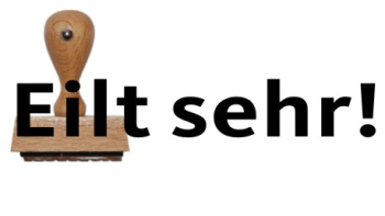 Eilt sehr! Stempel