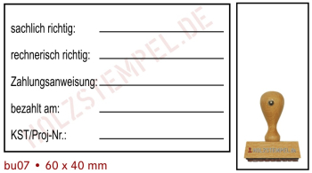 Buchungsstempel Holz 07