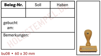 Buchungsstempel Holz 08